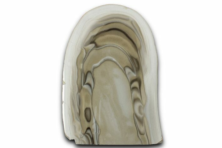 Polished Striped Flint Stand Up - Poland #334953